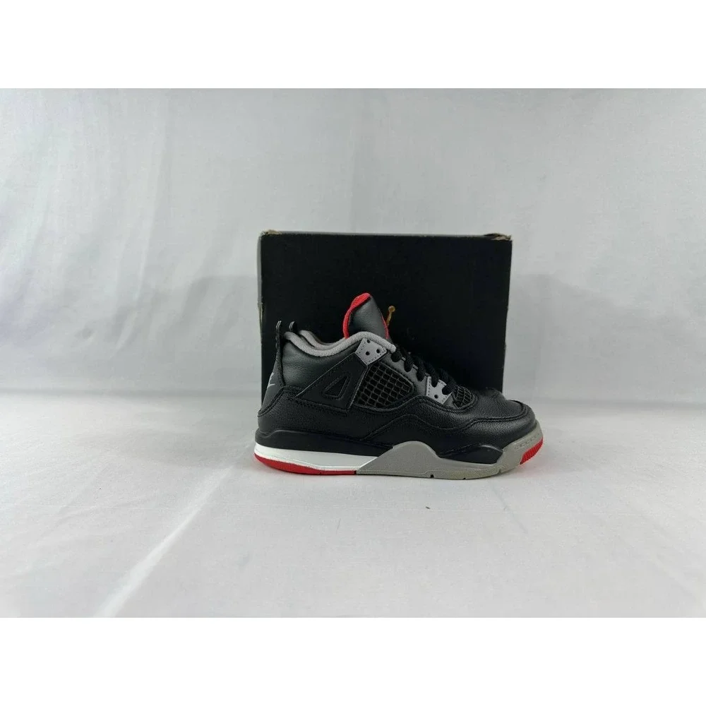 Nike Air Jordan 4 Retro PS 'Bred Reimagined' Kids BQ7669-006 Size 13C
